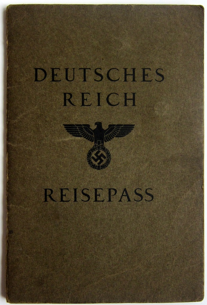 DEUTSCHES REICH REISEPASS PASZPORT ZABRZE GLIWICE