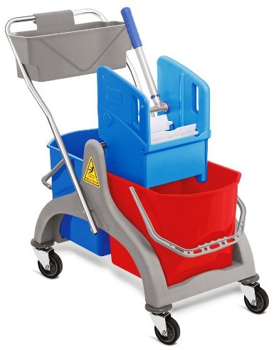 Wózek sprzątający IT 756 PLUS , 2x25l, solidny ABS