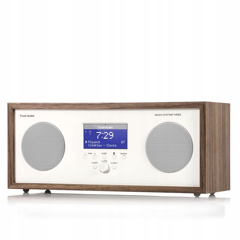 Tivoli Audio Music System Three ホワイト Tivoli Audio Music System Three Bluetooth Alarm Clock Radio