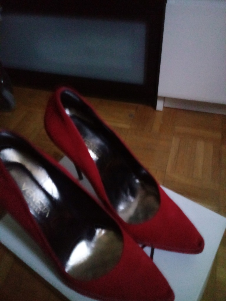 Pantofle Venezia czerwone zamsz rozmiar 40