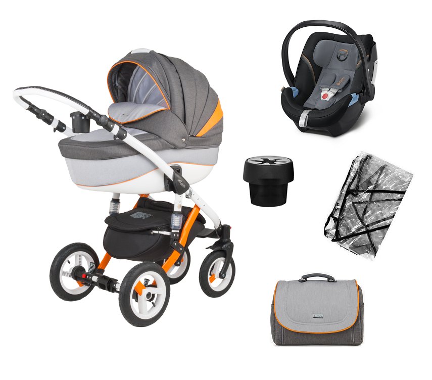ADAMEX BARLETTA RAINBOW 3w1 + FOTELIK CYBEX ATON 5