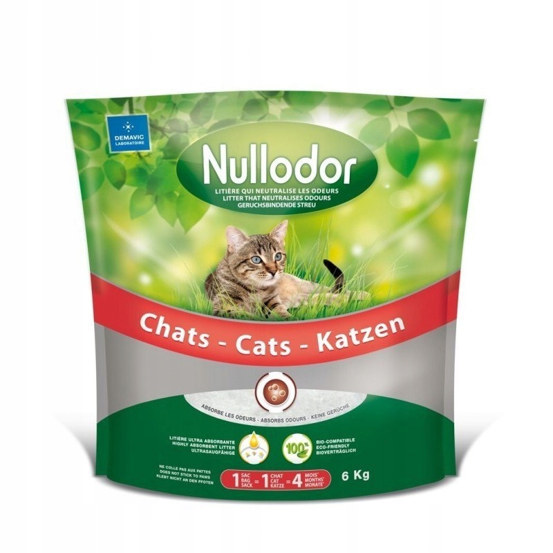 Nullodor Żwirek Żwir Silikonowy Dla Kota 6 kg 24H