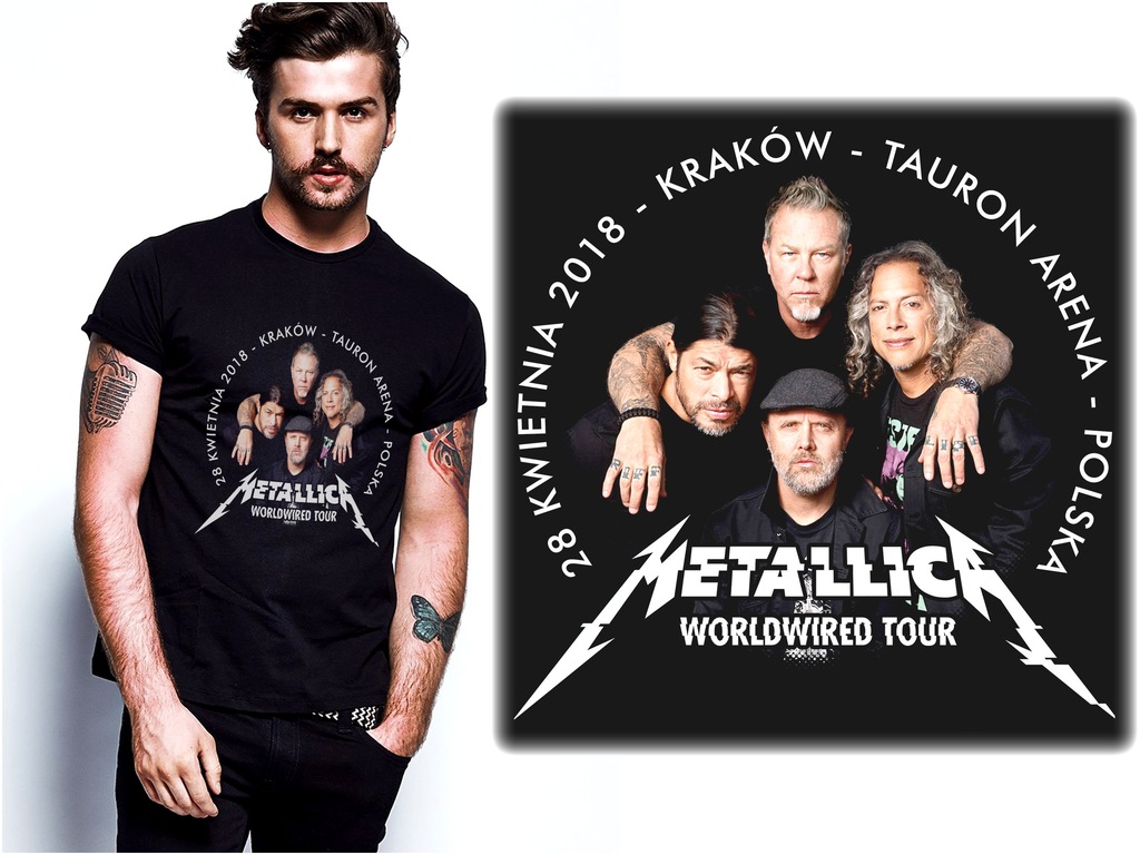 METALLICA KONCERT TAURON ARENA KOSZULKA MĘSKA 2XL