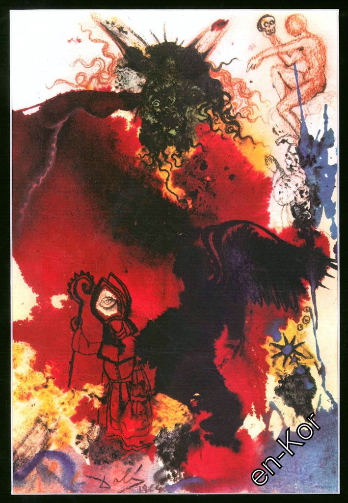 SALVADOR DALI grafika - BIBLIA - KUSZENIE - 1970 r