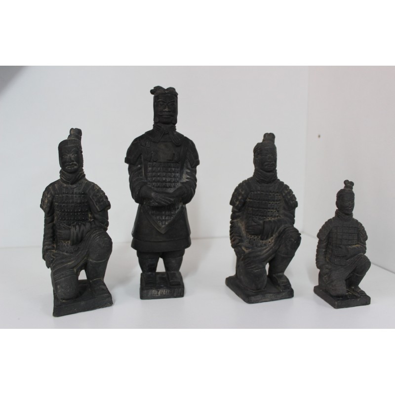 Wojownik - Chiny, Armia figurki z terakoty - 4 szt