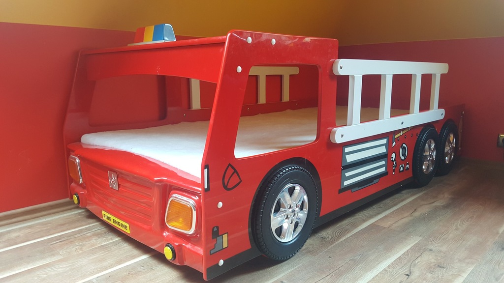 Łóżko chłopięce auto, samochód, straż pożarna