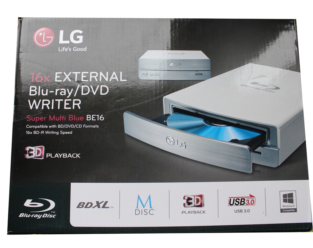 Zew. nagrywarka Blu-Ray USB 3.0 LG BE16NU50