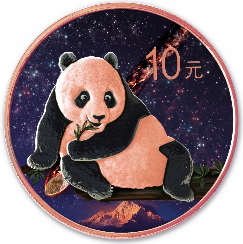 10 YUAN NANTAN CHINA PANDA - ATLAS METEORYTÓW
