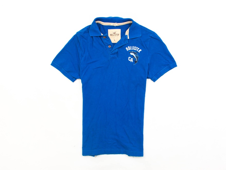 D Hollister Koszulka Polo Męska Bawełna Blue r XL