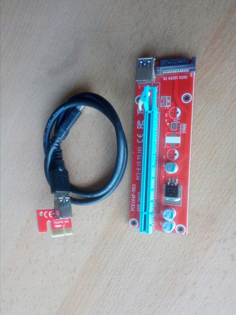 STABILNY RISER 007s PCI-E 1x-16x USB 3.0 PCI SATA