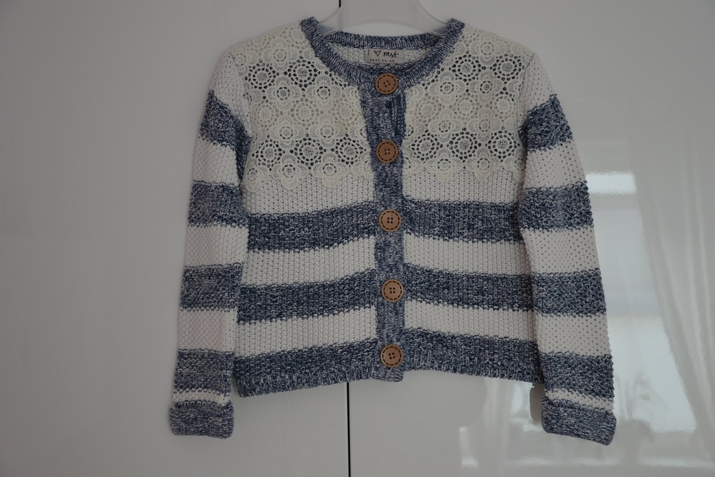 NEXT piękny sweterek koronka 4-5 l 110 cm j.NOWY