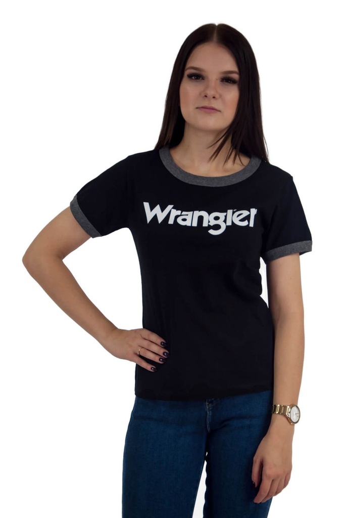 T-shirt damski Wrangler Retro Kabel Tee Black L