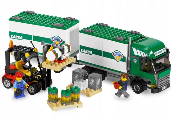 LEGO City ciężarówka tir wózek widłowy 7733