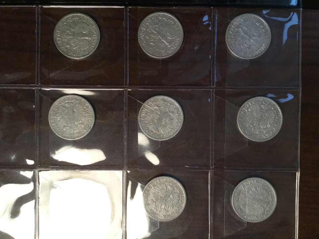 komplet monet 2 zł 1958-74 r.