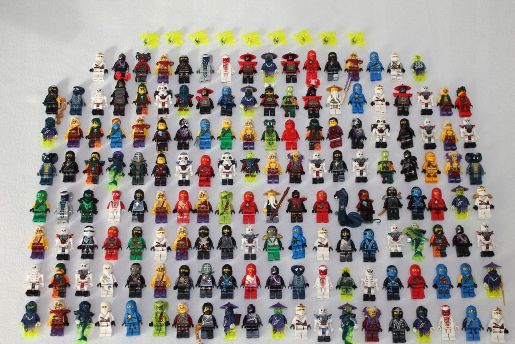 Figurki LEGO NinjaGo - 165 sztuk !!! 0,63 kg (W37)