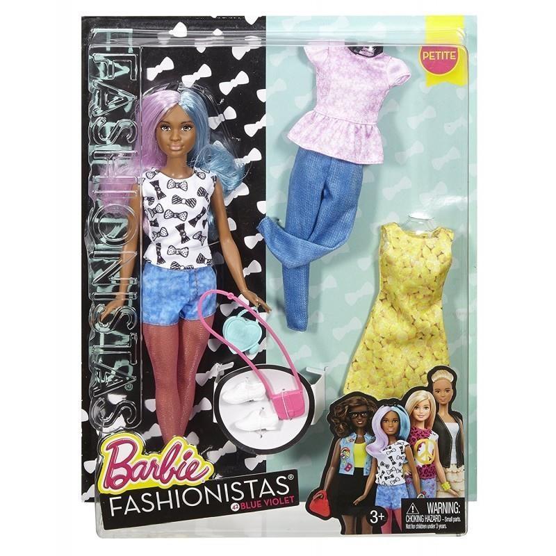 BARBIE FASHIONISTAS BLUE VIOLET PETITE, MATTEL
