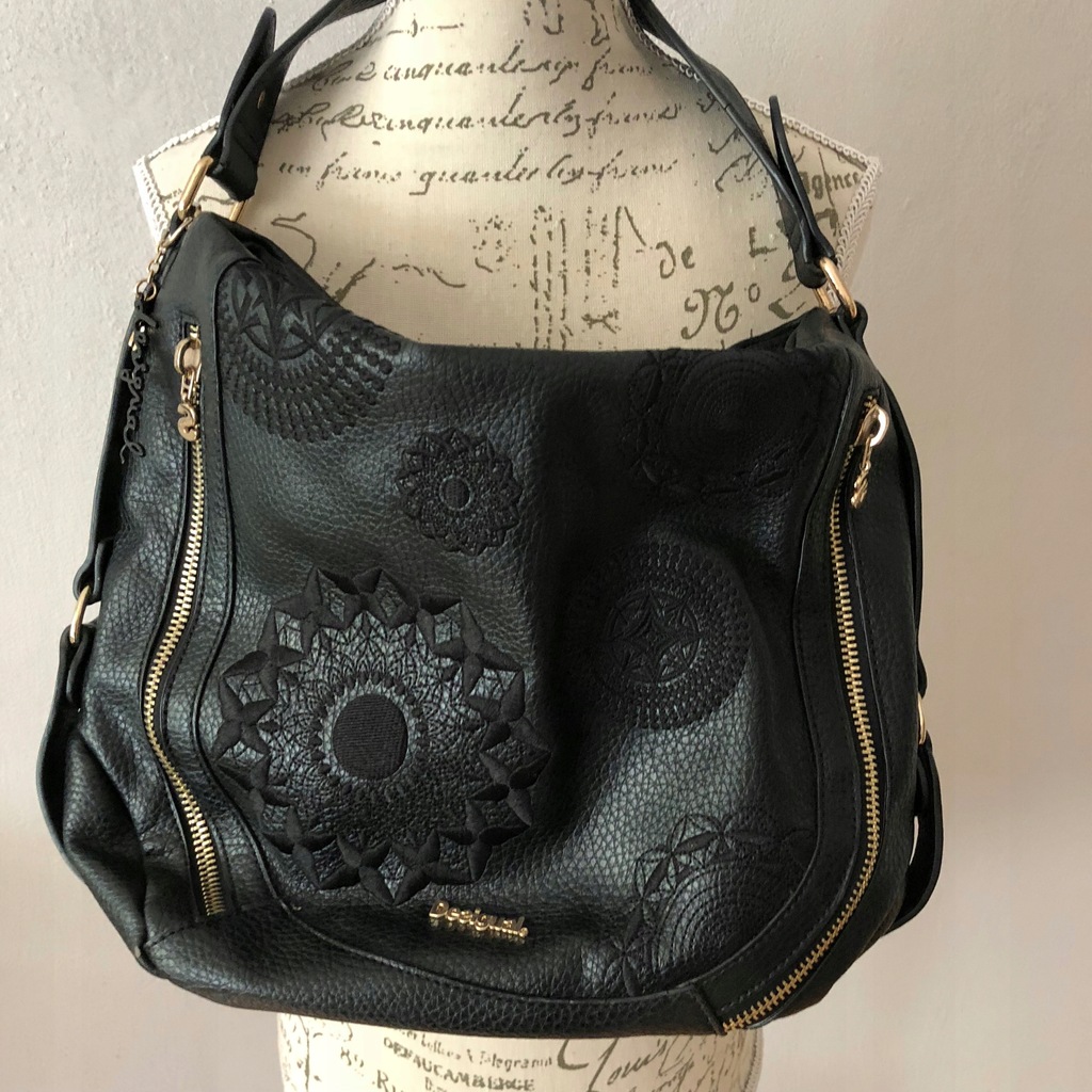 DESIGUAL torebka czarna, haft