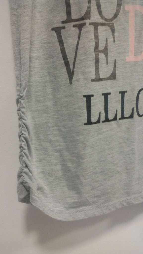 Koszulka tunika L Tally WeiJL napisy bawełna luz