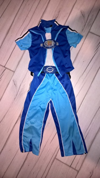 KOSTIUM STRÓJ Sportacus LENIUCHOWO 3-4 LAZY TOWN