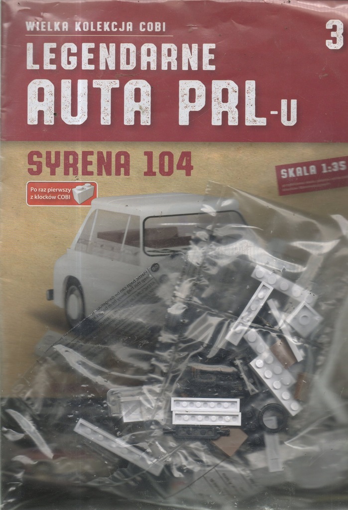 3 LEGENDARNE AUTA PRL-u Syrena 104 klocki COBI