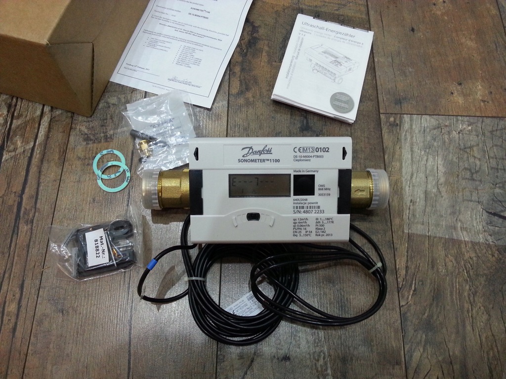 LICZNIK CIEPŁA CIEPŁOMIERZ DANFOSS SONOMETER 1100 - 7750175816 ...