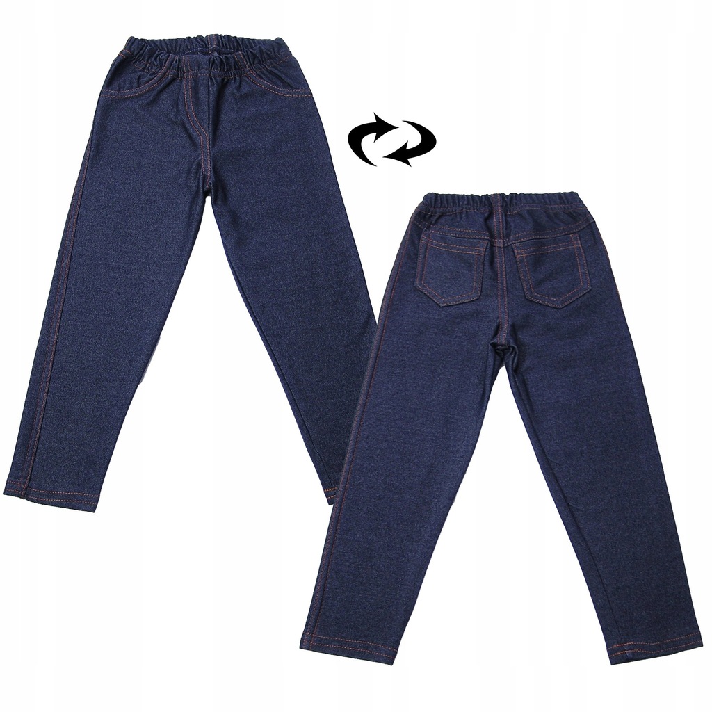 Getry, legginsy typu jeans - granatowy - 110