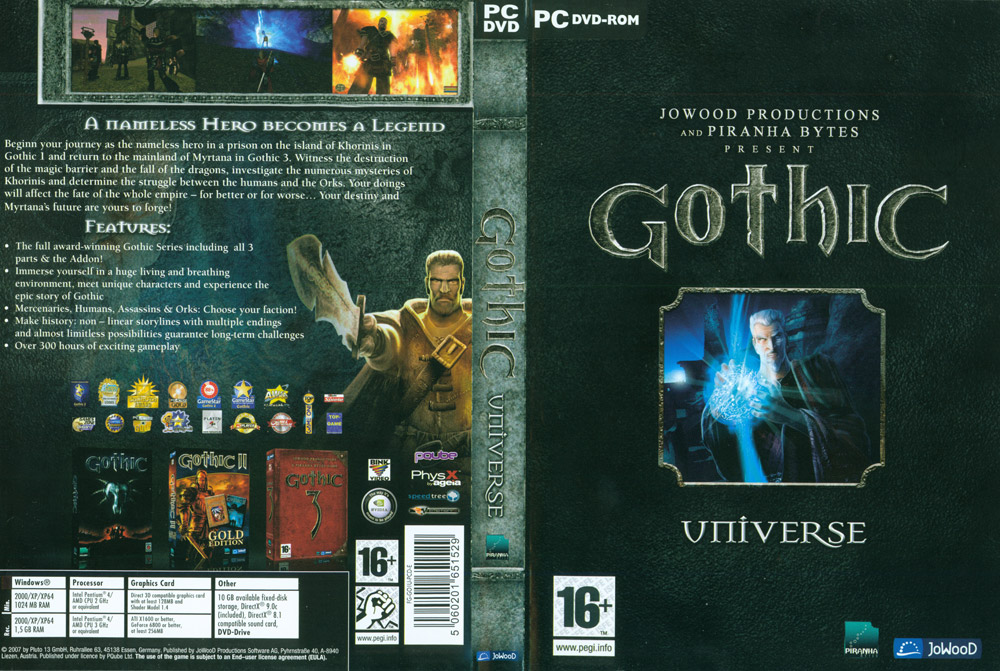 GOTHIC UNIVERSE I II III 1 2 3 | PC DVD BOX | ENG