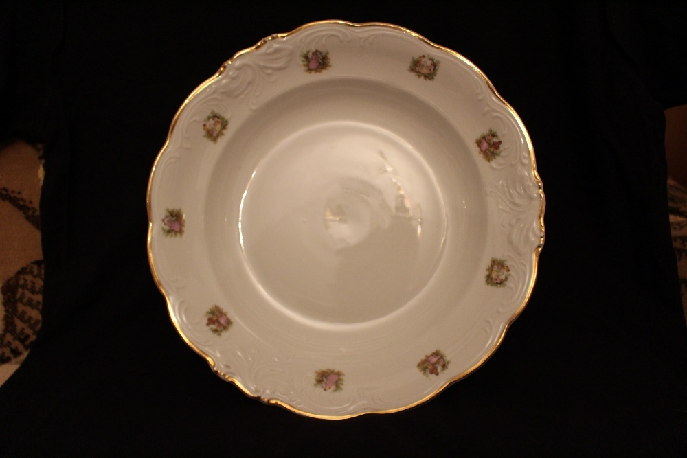 Talerz głęboki (szerokość 27 cm) - porcelana PRL