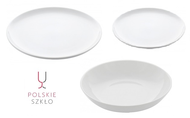 KAROLINA Komplet talerzy 6 /18 POLSKA PORCELANA