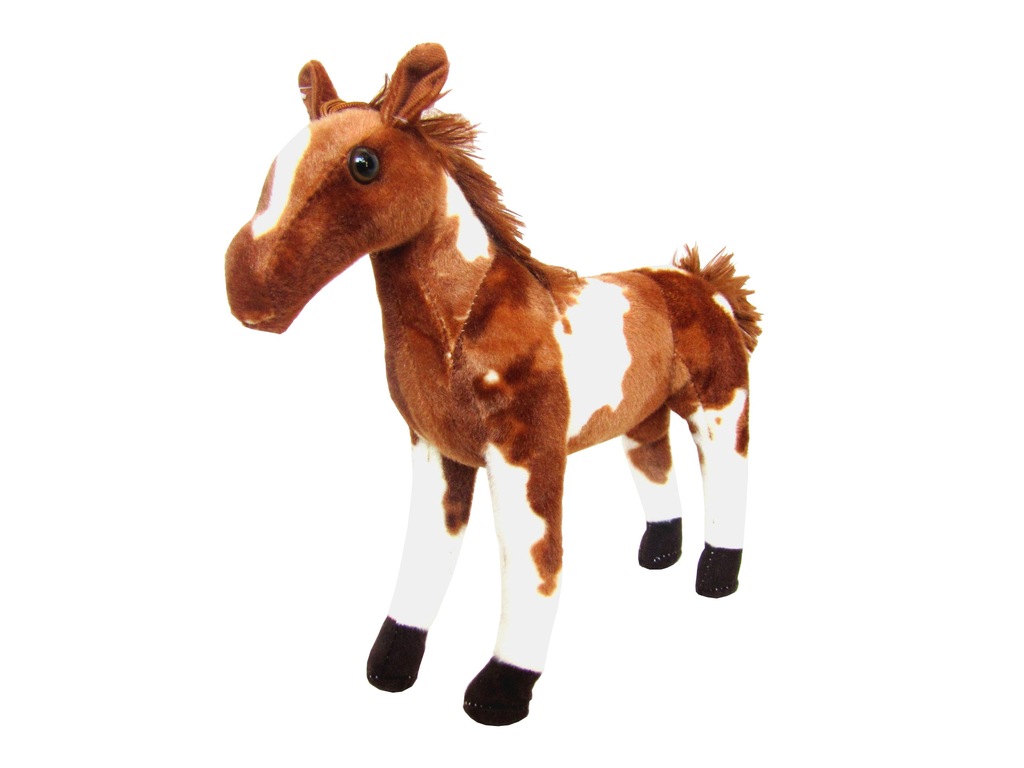 KOŃ MASKOTKA PLUSZAK KONIK pluszowy mustang w łaty