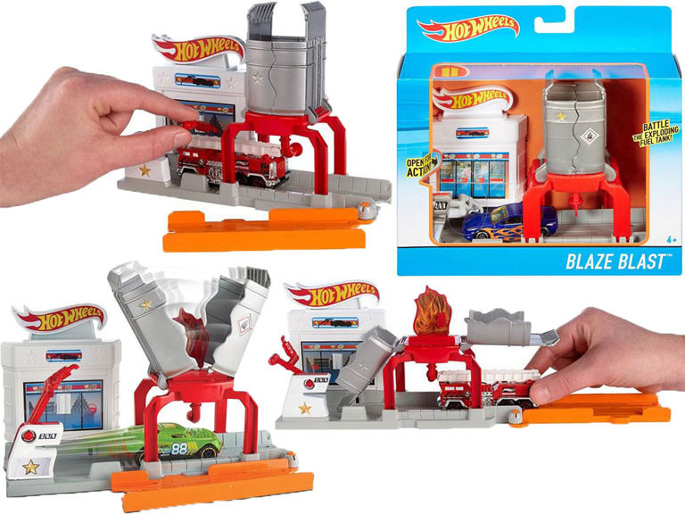 HOT WHEELS ZESTAW POŻAR NA STACJI+AUTKO DWL01 24h