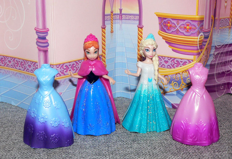 MATTEL MagiClip ANNA i ELSA + 4szt SUKIENKI Frozen