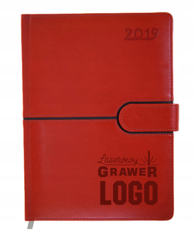 Kalendarz książkowy B5 BO 2019 Z KLAMRĄ + GRAWER