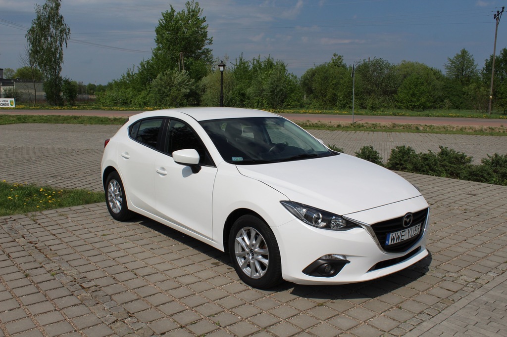 Mazda 3 2014r 2.0 benzyna Biała Perła 7323680354