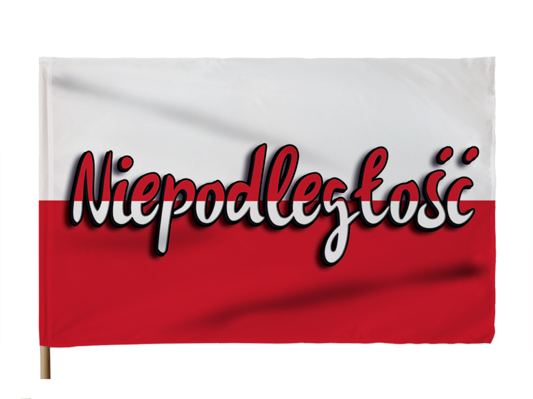 Flaga 110x70 Polska BCZ NIEPODLEGŁOŚĆ Flagi Polski