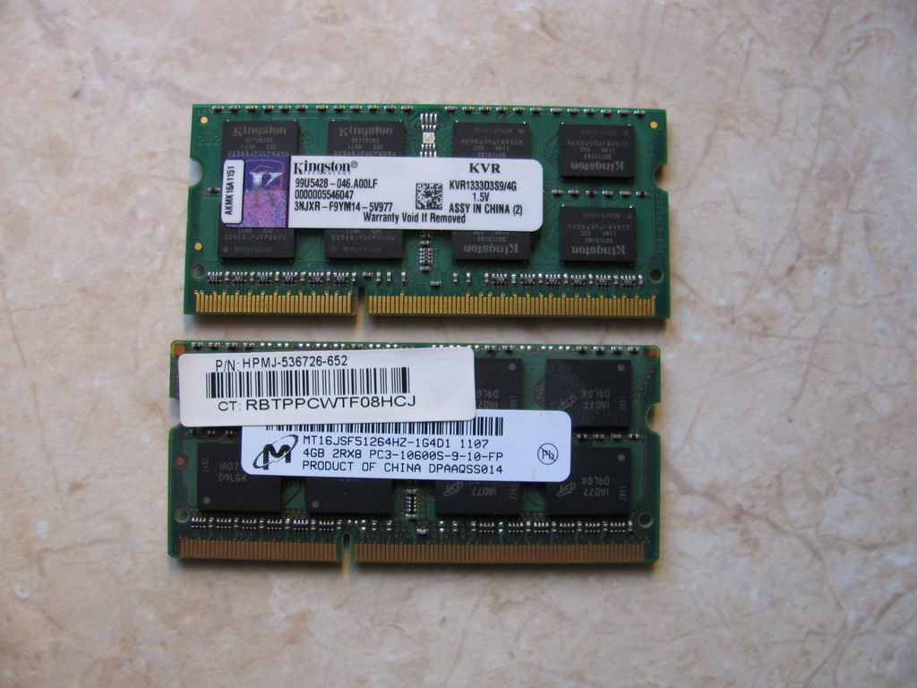 Kości ram ddr3 8gb
