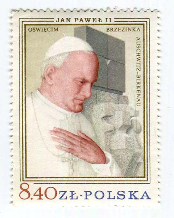 Znaczek Jan Paweł II Oświęcim