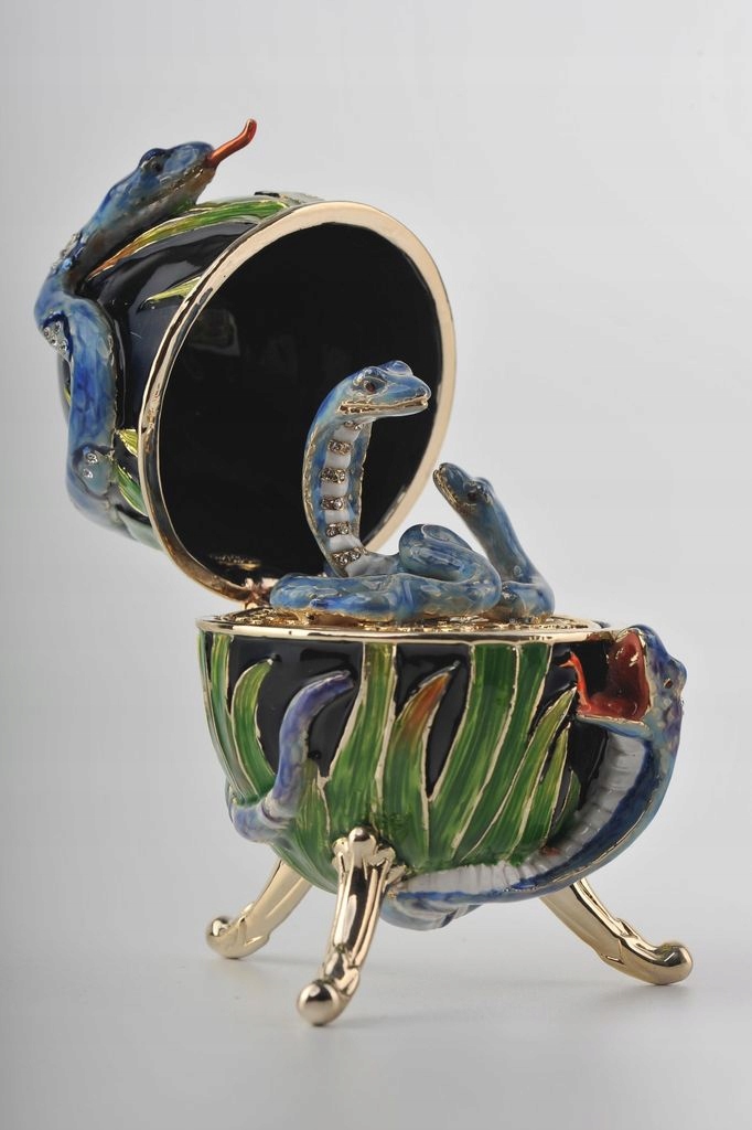 Keren kopal puzderko faberge Jajko szkatułka egg
