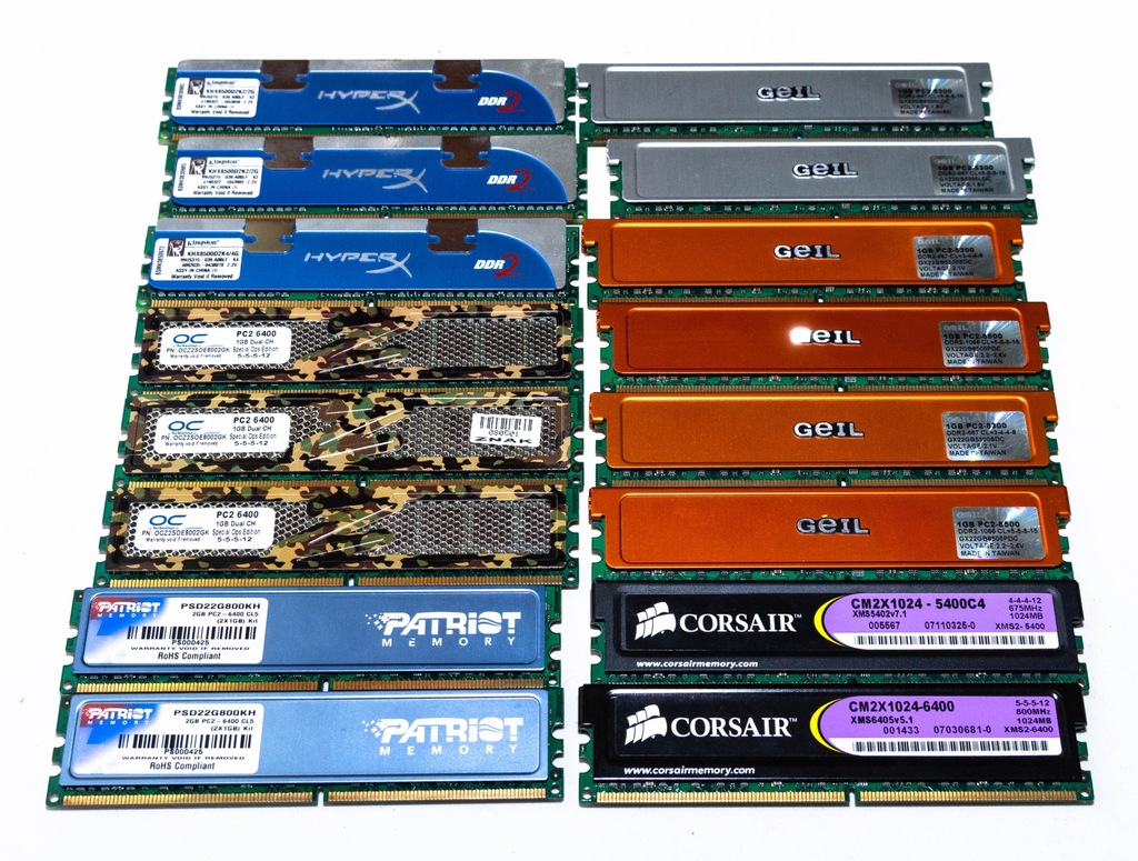 Pamięć RAM 1GB DDR2 DIMM 48 sztuk WAWA
