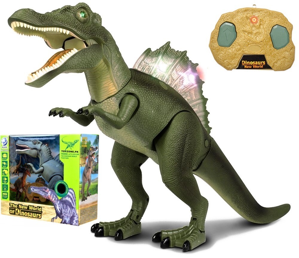 DUŻY Interaktywny DINOZAUR STEROWANY Spinozaur RC