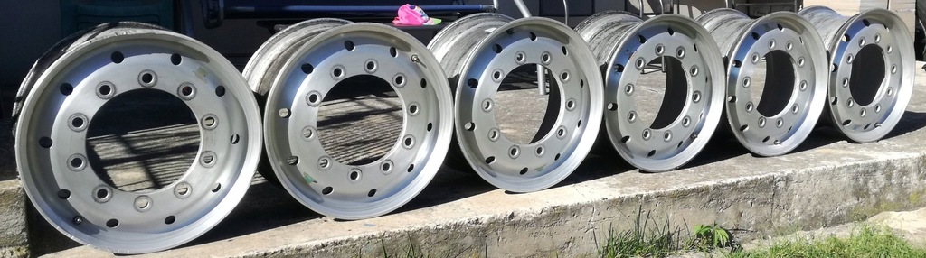 ALUFELGI FELGI ALUMINIOWE DO NACZEPY 22,5 KOMPLET