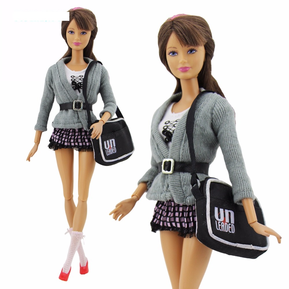 UBRANKA DLA LALKI BARBIE KOMPLET TOP SPÓDNICZKA 6