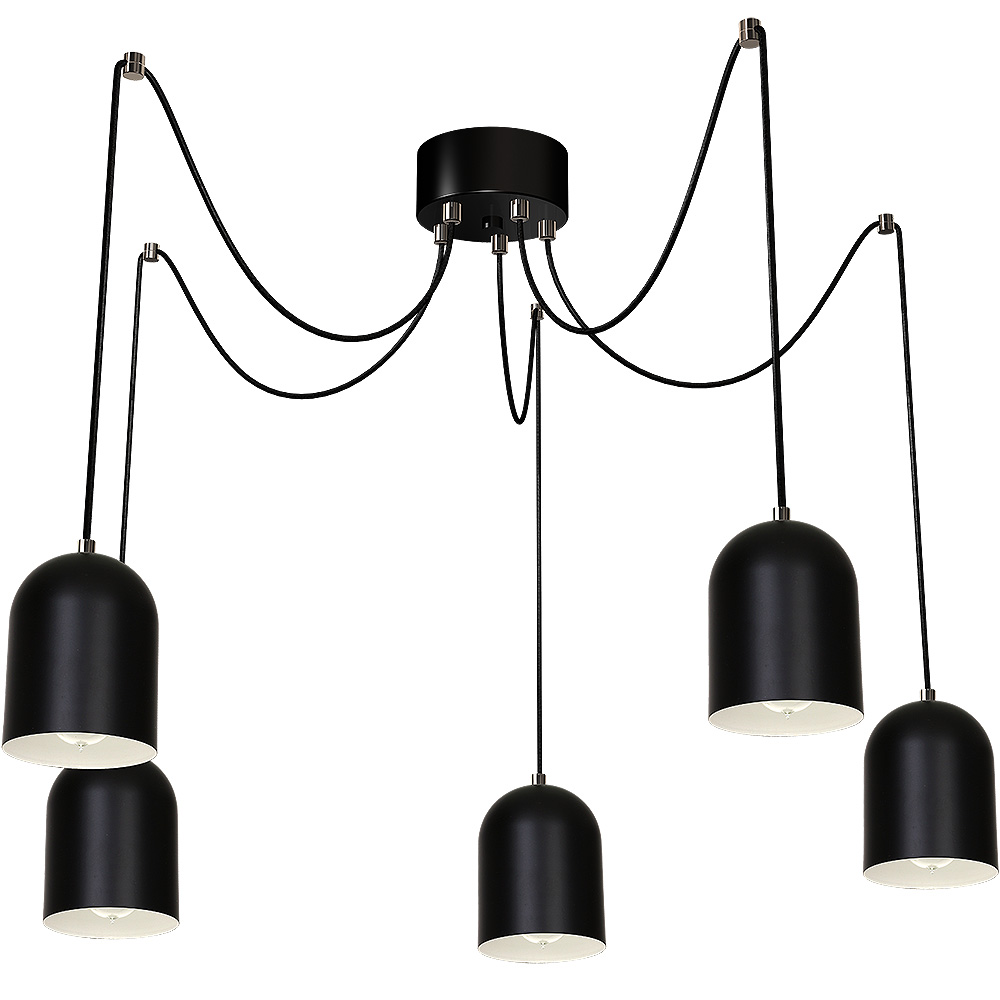 Lampa żyrandol pająk zwis czarny metal BEVIN 5556L