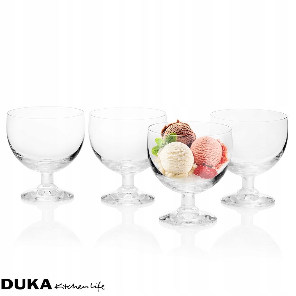 Pucharki pucharek do lodów deserów 350ml 4szt DUKA