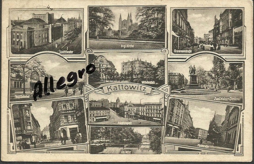 Katowice 1918 Kattowitz feldpost obrazkowa