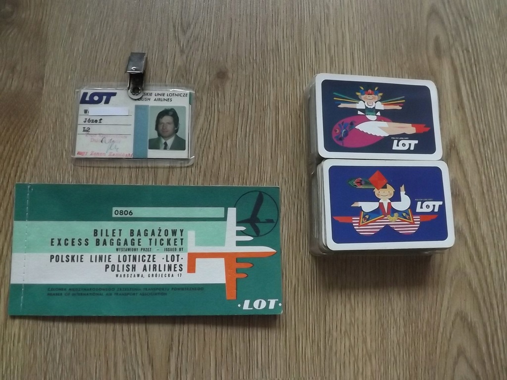 PLL LOT zestaw PRL rzadki lata 1970-1980