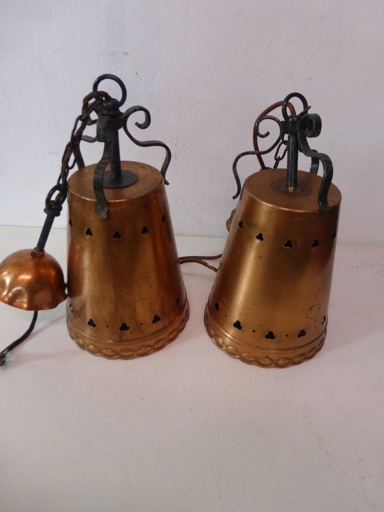STARE LAMPY KAISER MIEDZIANE STYLOWE DESIGN