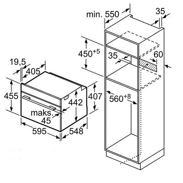 Bosch csg656bs1 духовой шкаф