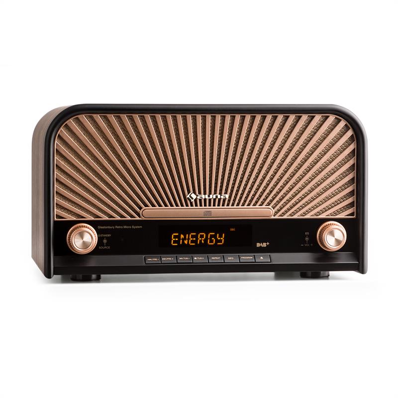 Mini wieża retro Bluetooth CD odtwarzacz MP3 auna