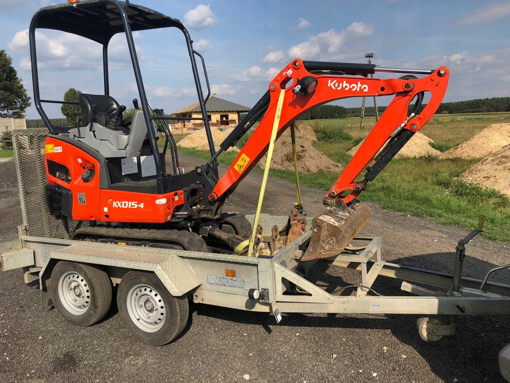 MINI KOPARKA KUBOTA KX 015-4 plus przyczepka
